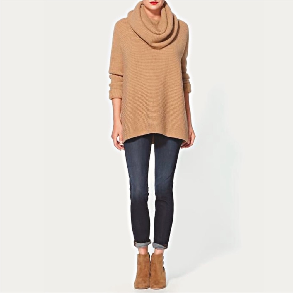 Vince Alpaca Wool Camel Cowl Neck Sweater sz S